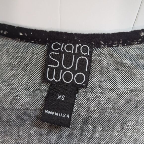 Clara Sun Woo Top Womens XS Black Tunic with Pockets Art Classic - Picture 6 of 9